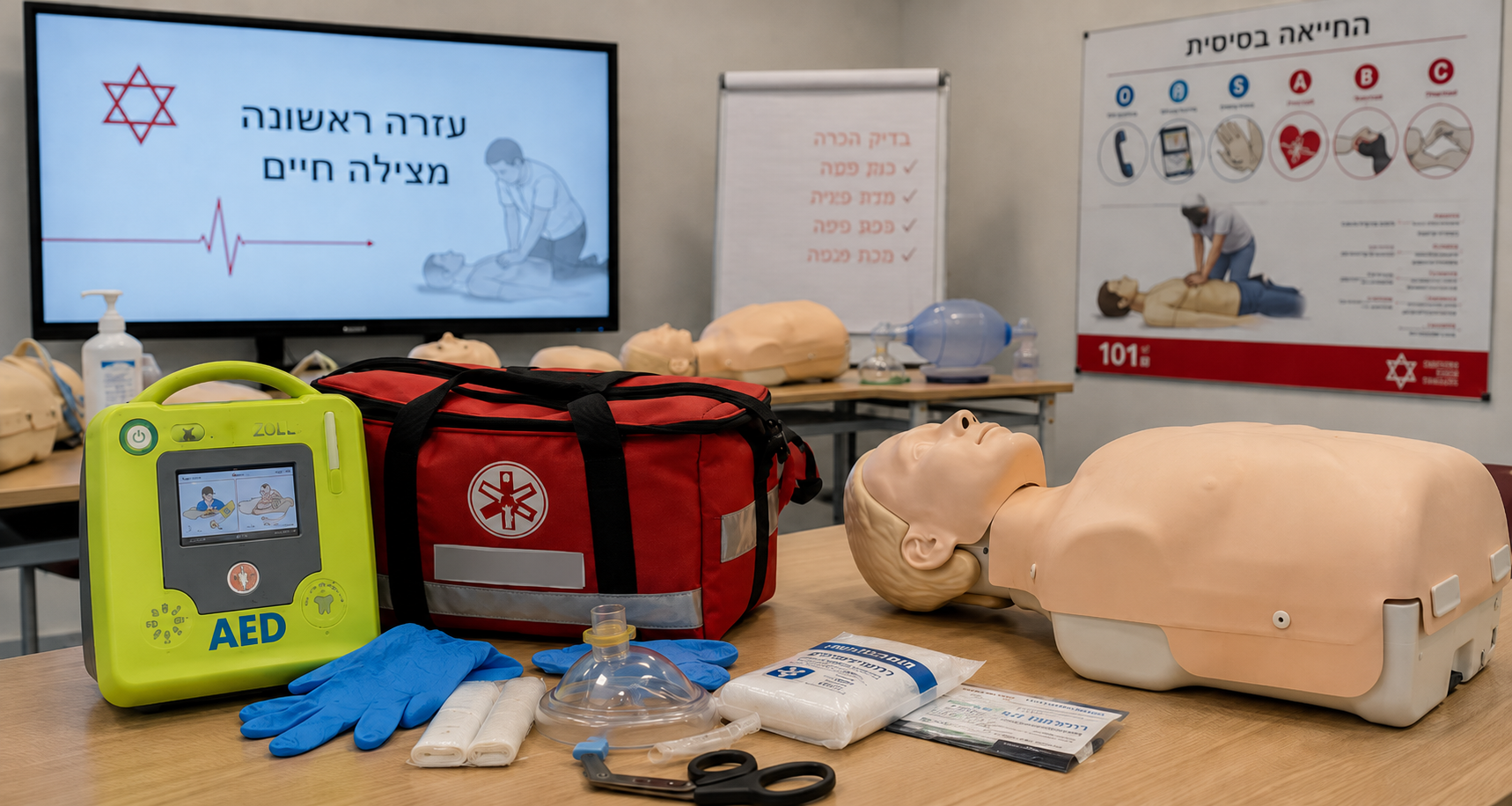 ציוד הדרכה לעזרה ראשונה והחייאה